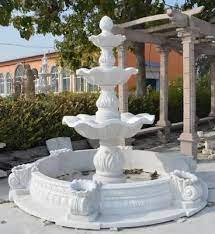 White Classic Makrana Marble Water Fountain